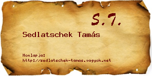 Sedlatschek Tamás névjegykártya