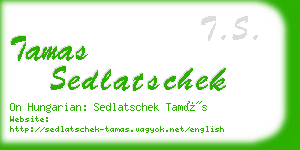 tamas sedlatschek business card